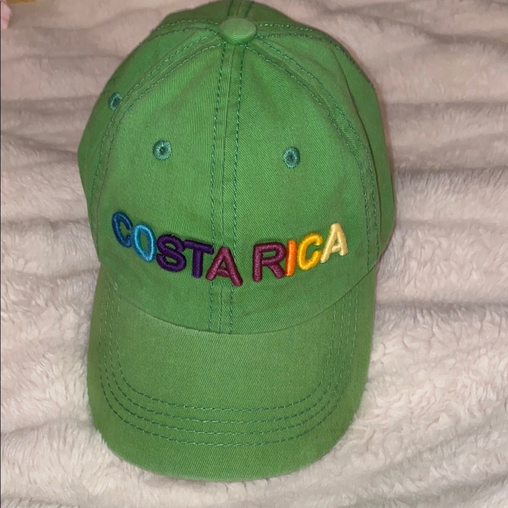 Robin Ruth Green 100% Cotton Baseball Cap Hat COSTA RICA Embroidery Pura Vida
